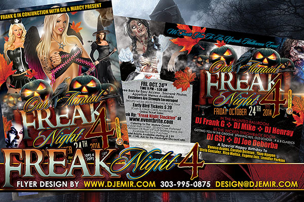 Freak Night 4 Halloween Flyer Design
