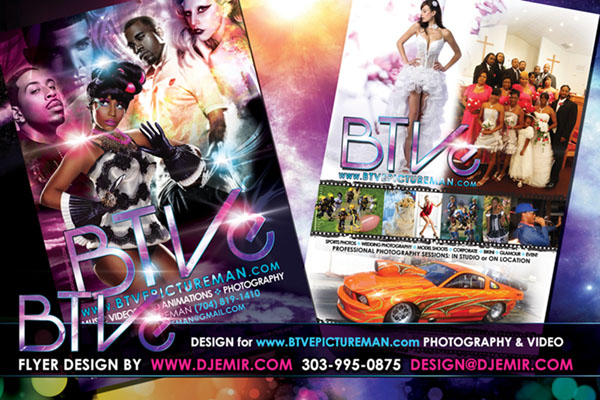 Amazing Flyer Designs BTVE Video Production and Photography Flyer Design