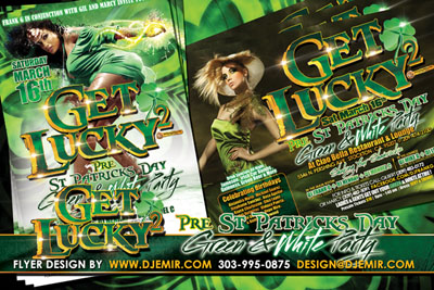 Amazing Flyer DesignsGet Lucky 2 St Patricks Day Flyer design